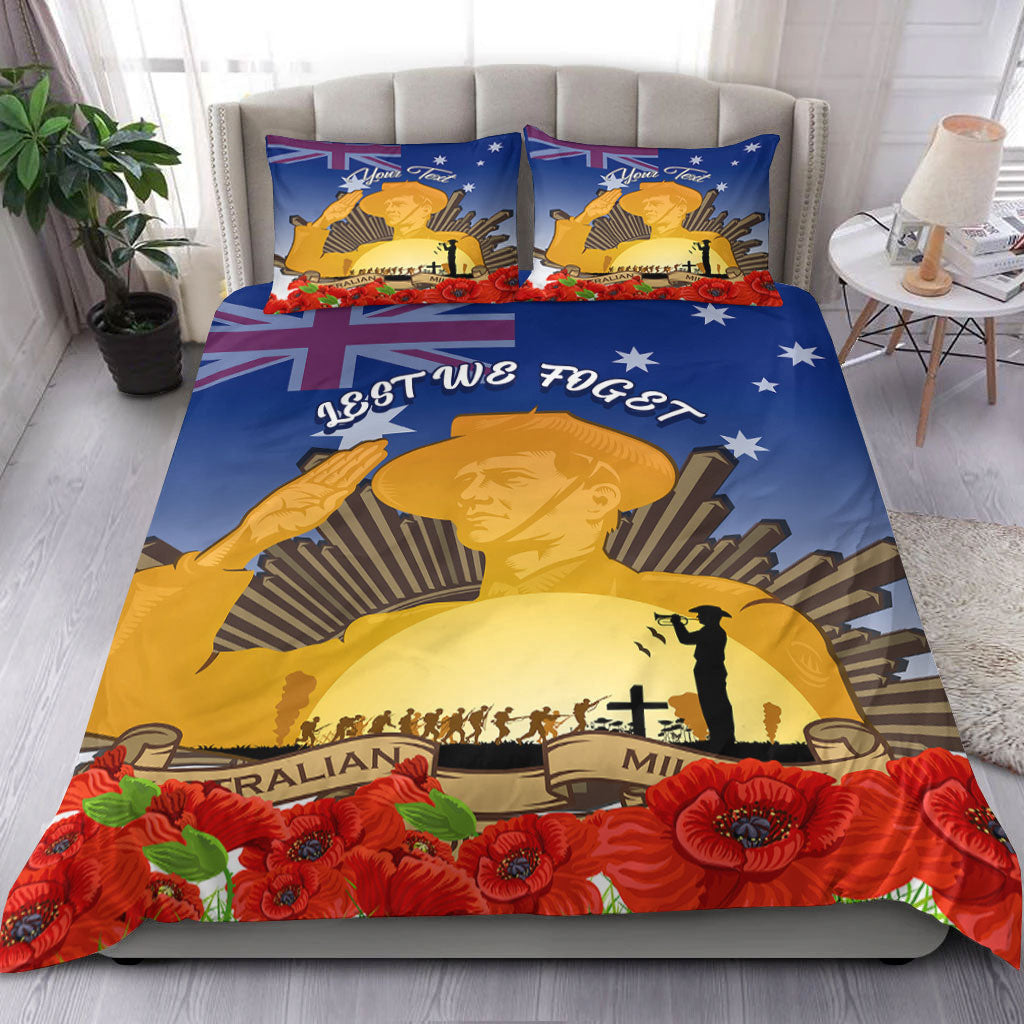 VibeHoodie Bedding Set - (Custom) Australia ANZAC Day Soldier Salute Bedding Set LT10 - Vibe Hoodie Shop