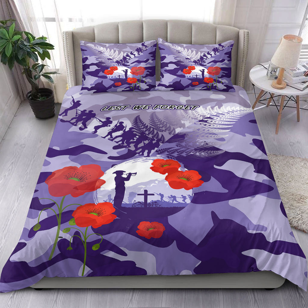 VibeHoodie Bedding Set - New Zealand ANZAC Fern And Camouflage Bedding Set LT10 - Vibe Hoodie Shop