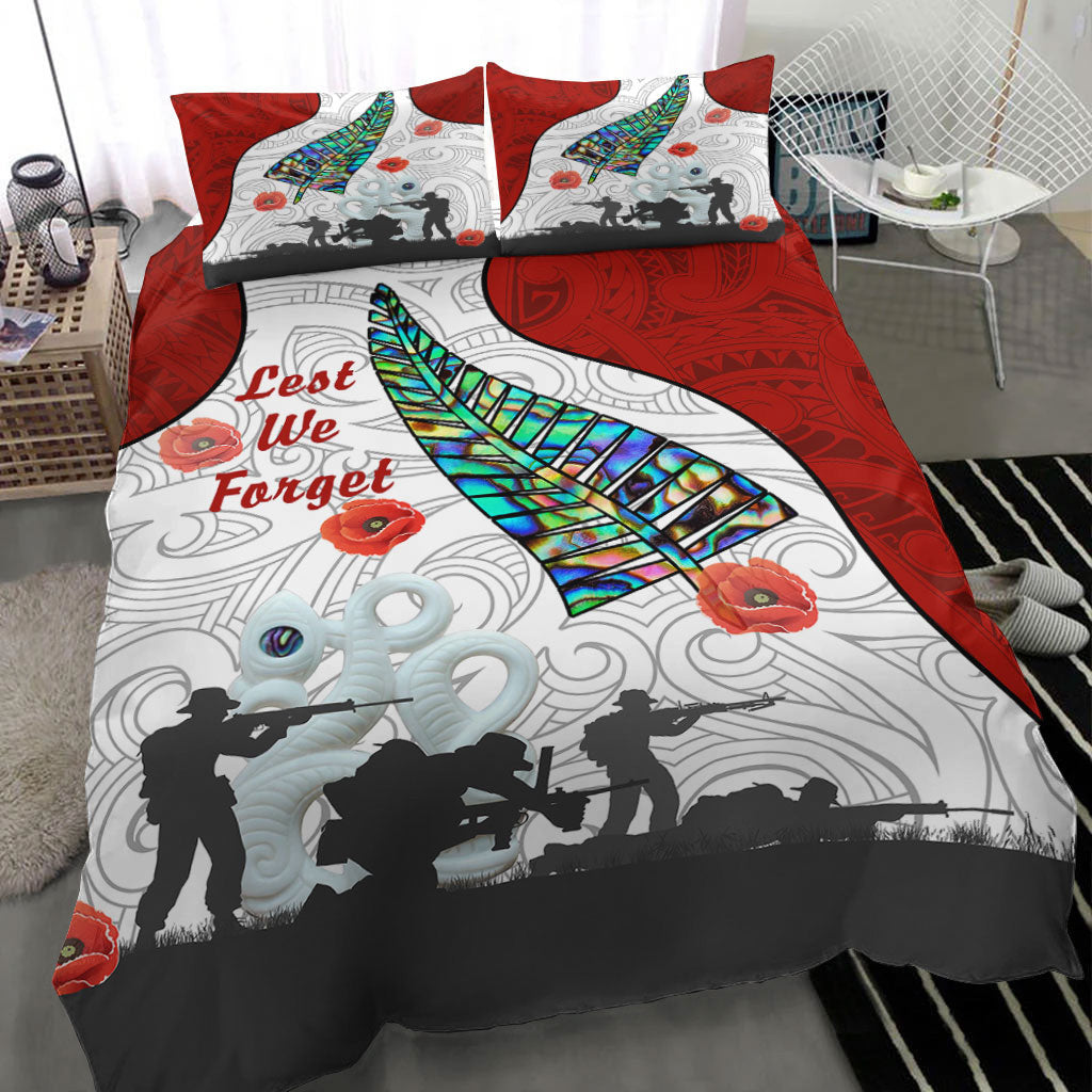 VibeHoodie Bedding Set - New Zealand ANZAC Fern and Maori Bedding Set LT10 - Vibe Hoodie Shop