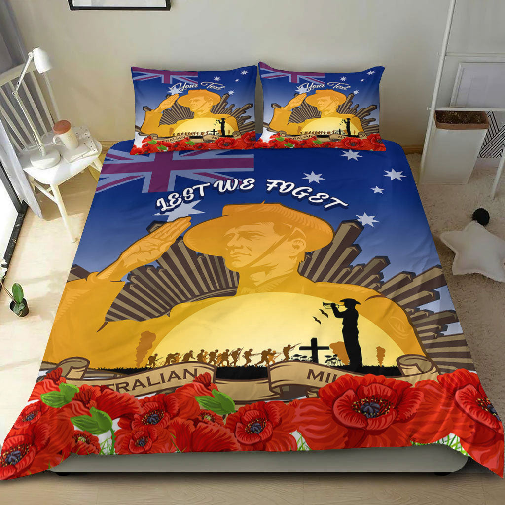 VibeHoodie Bedding Set - (Custom) Australia ANZAC Day Soldier Salute Bedding Set LT10 - Vibe Hoodie Shop