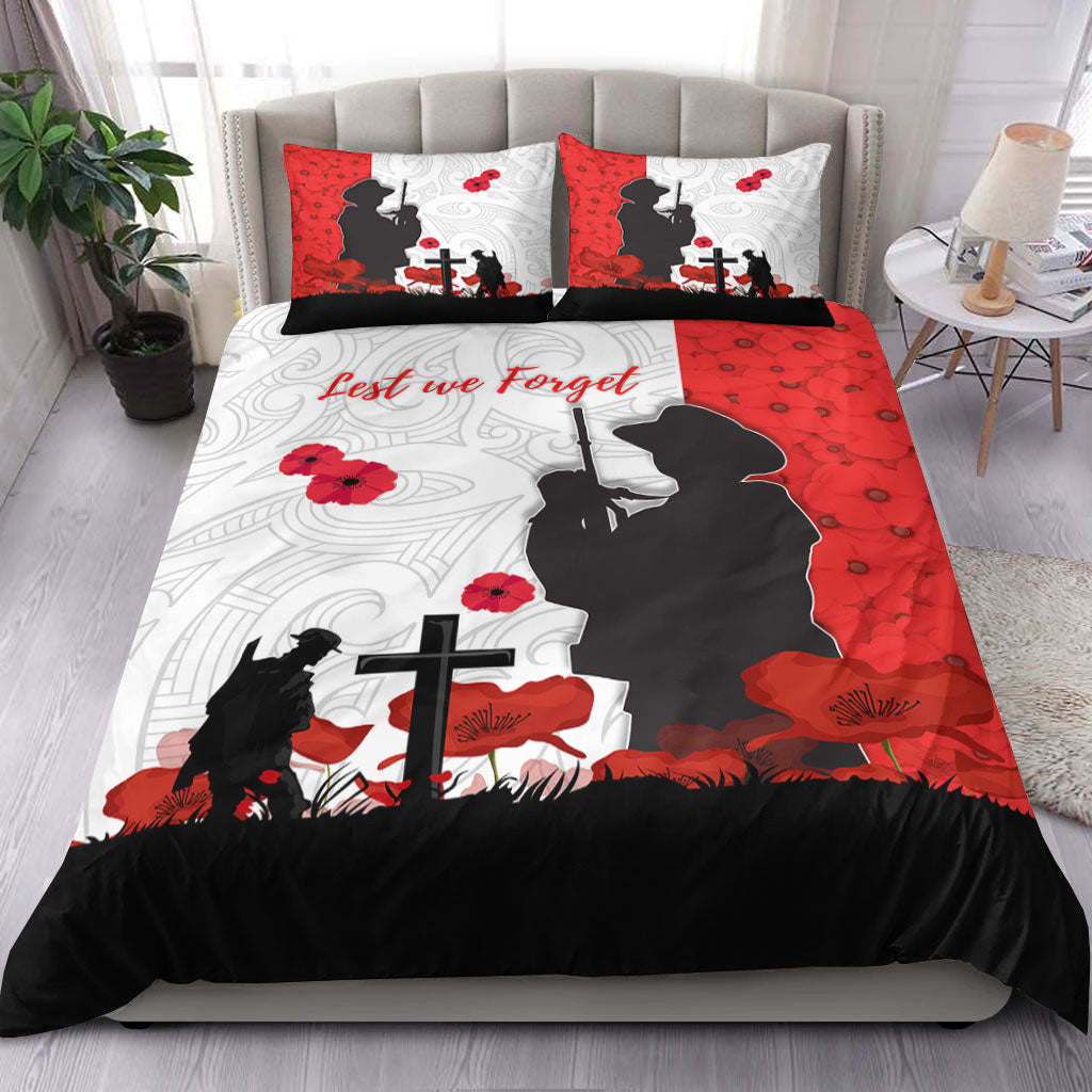 VibeHoodie Bedding Set - New Zealand ANZAC Lest We Forget Bedding Set LT10 - Vibe Hoodie Shop