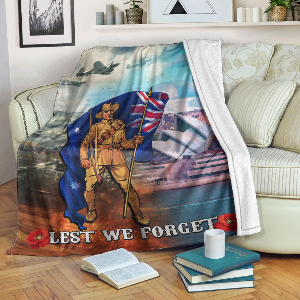 VibeHoodie Blanket - ANZAC Day Australia Peace Premium Blanket LT10 - Vibe Hoodie Shop