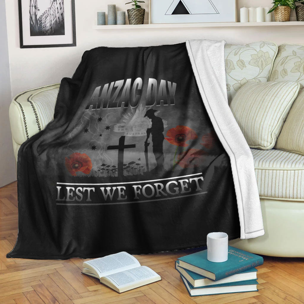 VibeHoodie Blanket - ANZAC Day Remember Australia and New Zealand Premium Blanket LT10 - Vibe Hoodie Shop