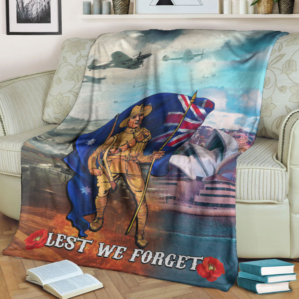 VibeHoodie Blanket - ANZAC Day Australia Peace Premium Blanket LT10 - Vibe Hoodie Shop