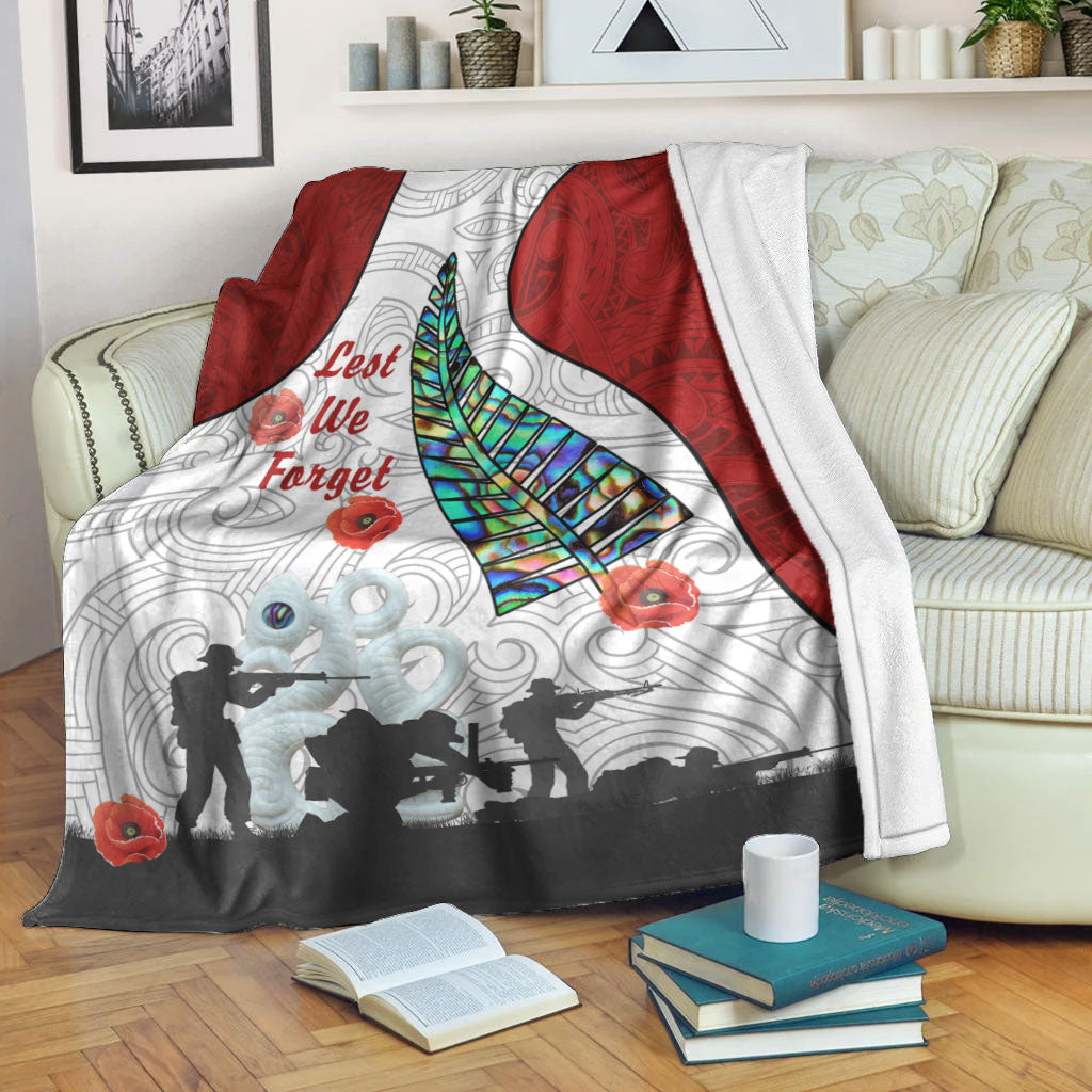 VibeHoodie Blanket - (Custom) New Zealand ANZAC Fern and Maori Premium Blanket LT10 - Vibe Hoodie Shop