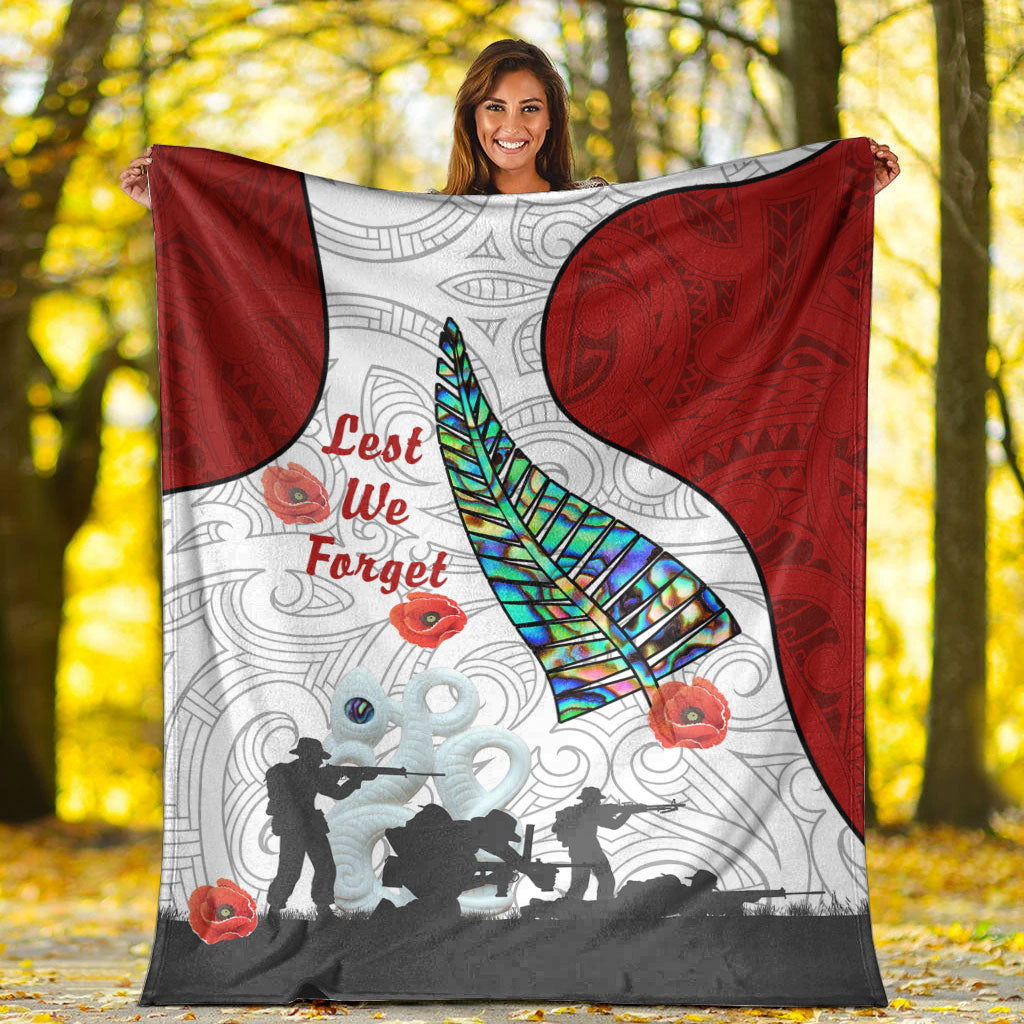 VibeHoodie Blanket - (Custom) New Zealand ANZAC Fern and Maori Premium Blanket LT10 - Vibe Hoodie Shop