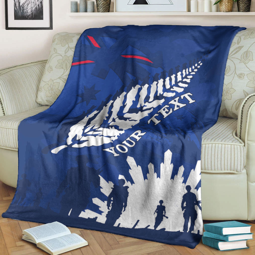 VibeHoodie Blanket - (Custom) Australia ANZAC Camouflage Mix Fern Premium Blanket LT10 - Vibe Hoodie Shop