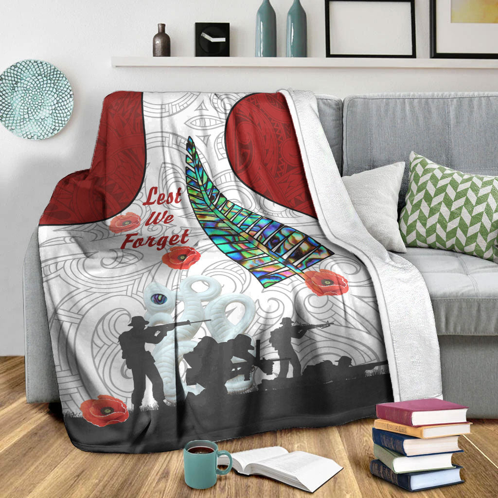 VibeHoodie Blanket - (Custom) New Zealand ANZAC Fern and Maori Premium Blanket LT10 - Vibe Hoodie Shop