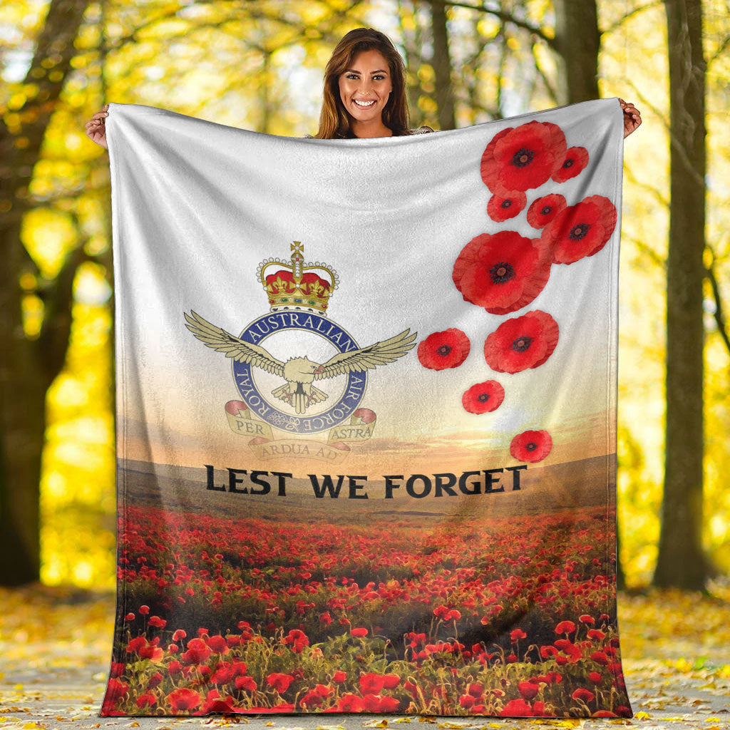 VibeHoodie Blanket - ANZAC Day Australian Air Force Premium Blanket LT10 - Vibe Hoodie Shop