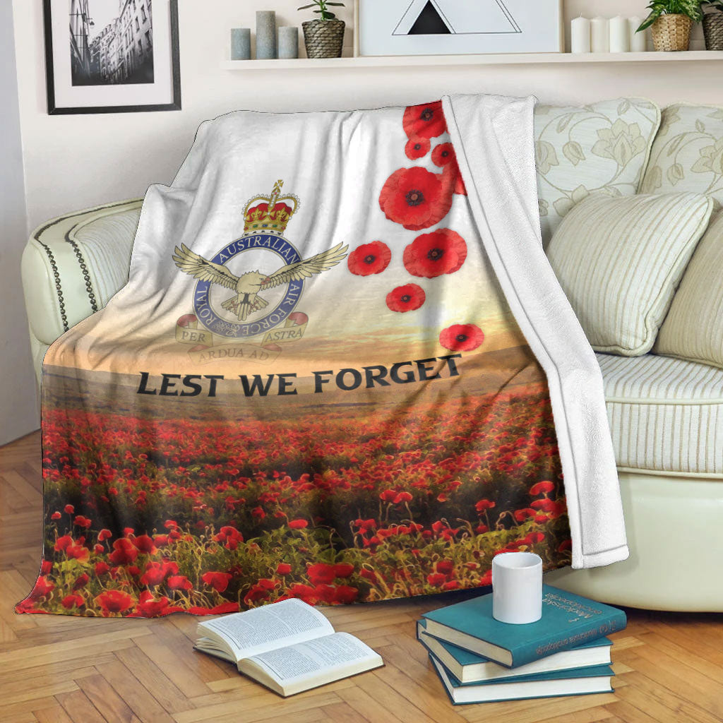 VibeHoodie Blanket - ANZAC Day Australian Air Force Premium Blanket LT10 - Vibe Hoodie Shop