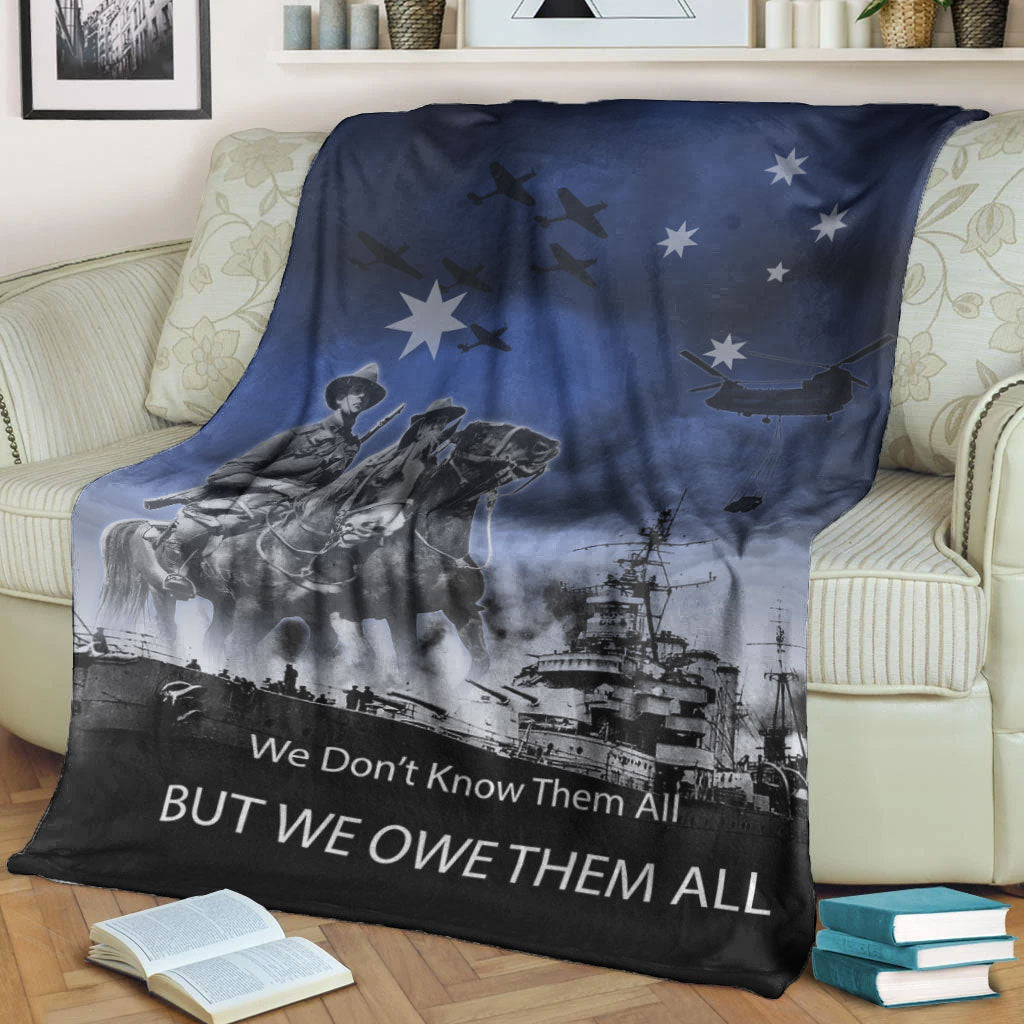 VibeHoodie Blanket - ANZAC Day Australia Light Horse Premium Blanket LT10 - Vibe Hoodie Shop