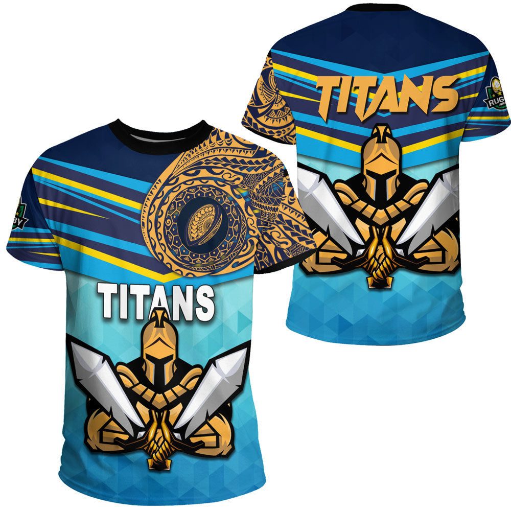 Vibe Hoodie Clothing - Gold Coast Titans Indigenous Polynesian Tattoo Style T Shirt - Vibe Hoodie Shop
