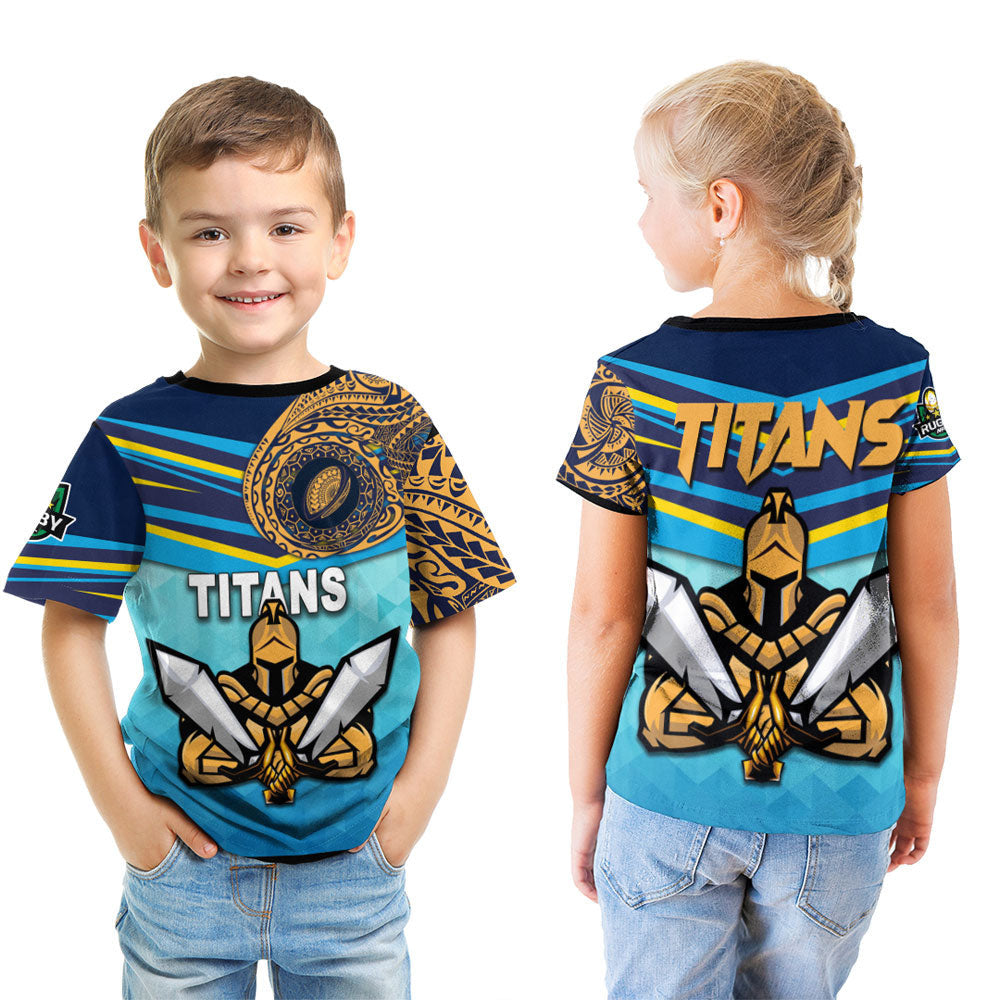 Vibe Hoodie Clothing - Gold Coast Titans Indigenous Polynesian Tattoo Style T Shirt - Vibe Hoodie Shop