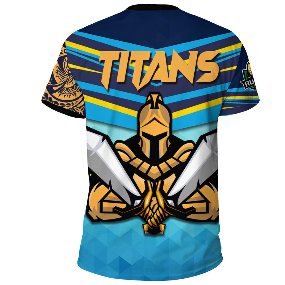 Vibe Hoodie Clothing - Gold Coast Titans Indigenous Polynesian Tattoo Style T Shirt - Vibe Hoodie Shop