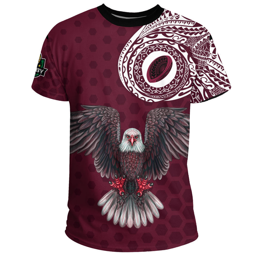 Vibe Hoodie Clothing - (Custom) Manly Warringah Sea Eagles Polynesian Tattoo Style T Shirt - Vibe Hoodie Shop