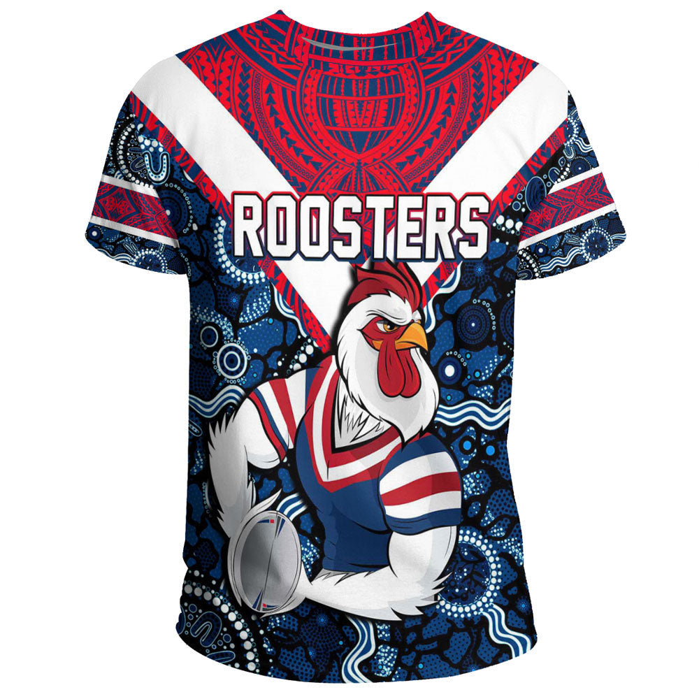 Vibe Hoodie Clothing - Sydney Roosters Aboriginal Tattoo Style T Shirt - Vibe Hoodie Shop