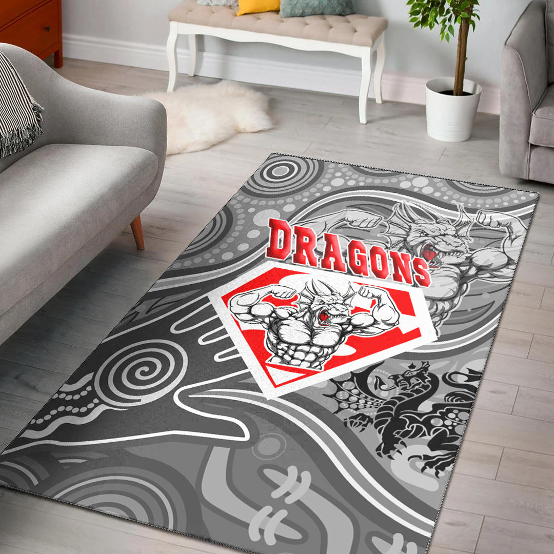 Vibe Hoodie Area Rug - St. George Illawarra Dragons Superman Area Rug - Vibe Hoodie Shop