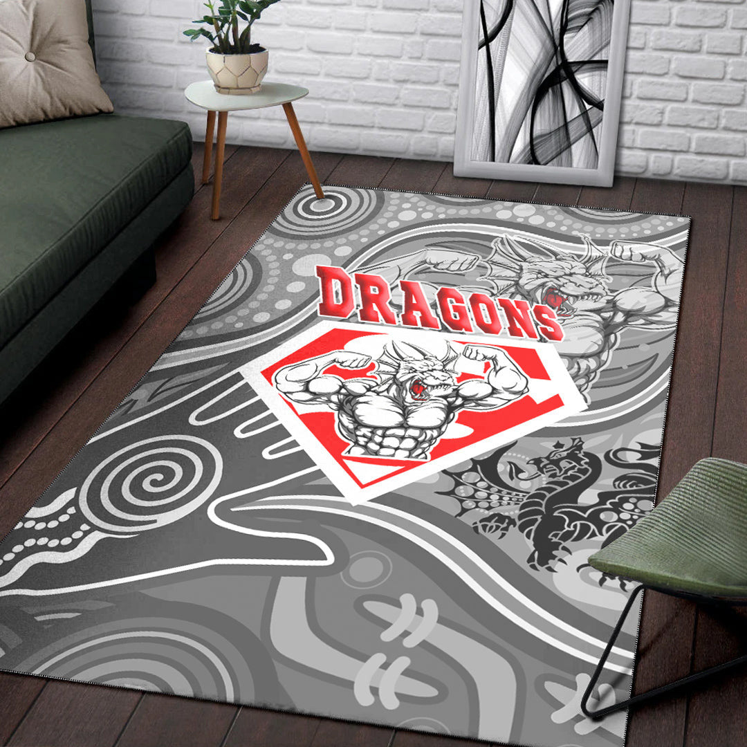 Vibe Hoodie Area Rug - St. George Illawarra Dragons Superman Area Rug - Vibe Hoodie Shop