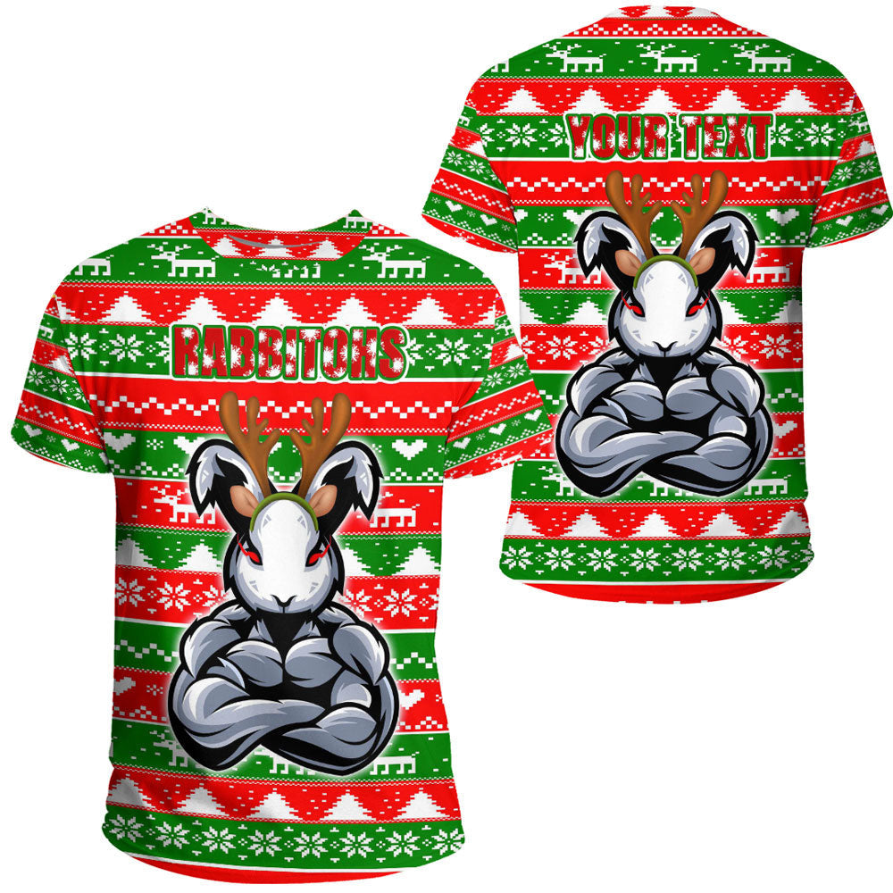 Vibe Hoodie Clothing - (Custom) South Sydney Rabbitohs Christmas 2022 T Shirt - Vibe Hoodie Shop