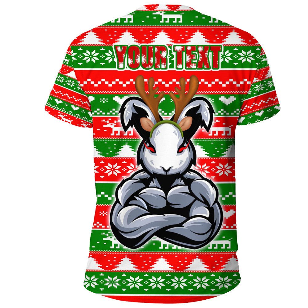 Vibe Hoodie Clothing - (Custom) South Sydney Rabbitohs Christmas 2022 T Shirt - Vibe Hoodie Shop