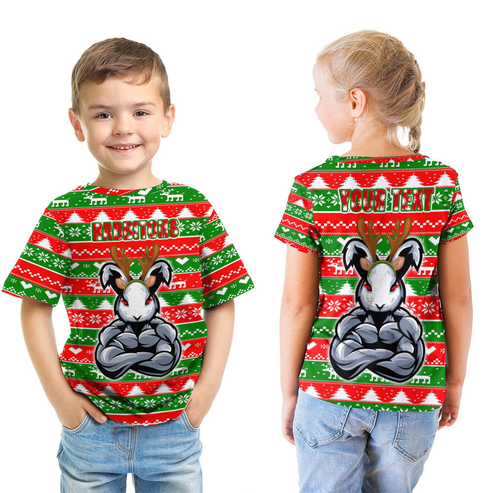 Vibe Hoodie Clothing - (Custom) South Sydney Rabbitohs Christmas 2022 T Shirt - Vibe Hoodie Shop