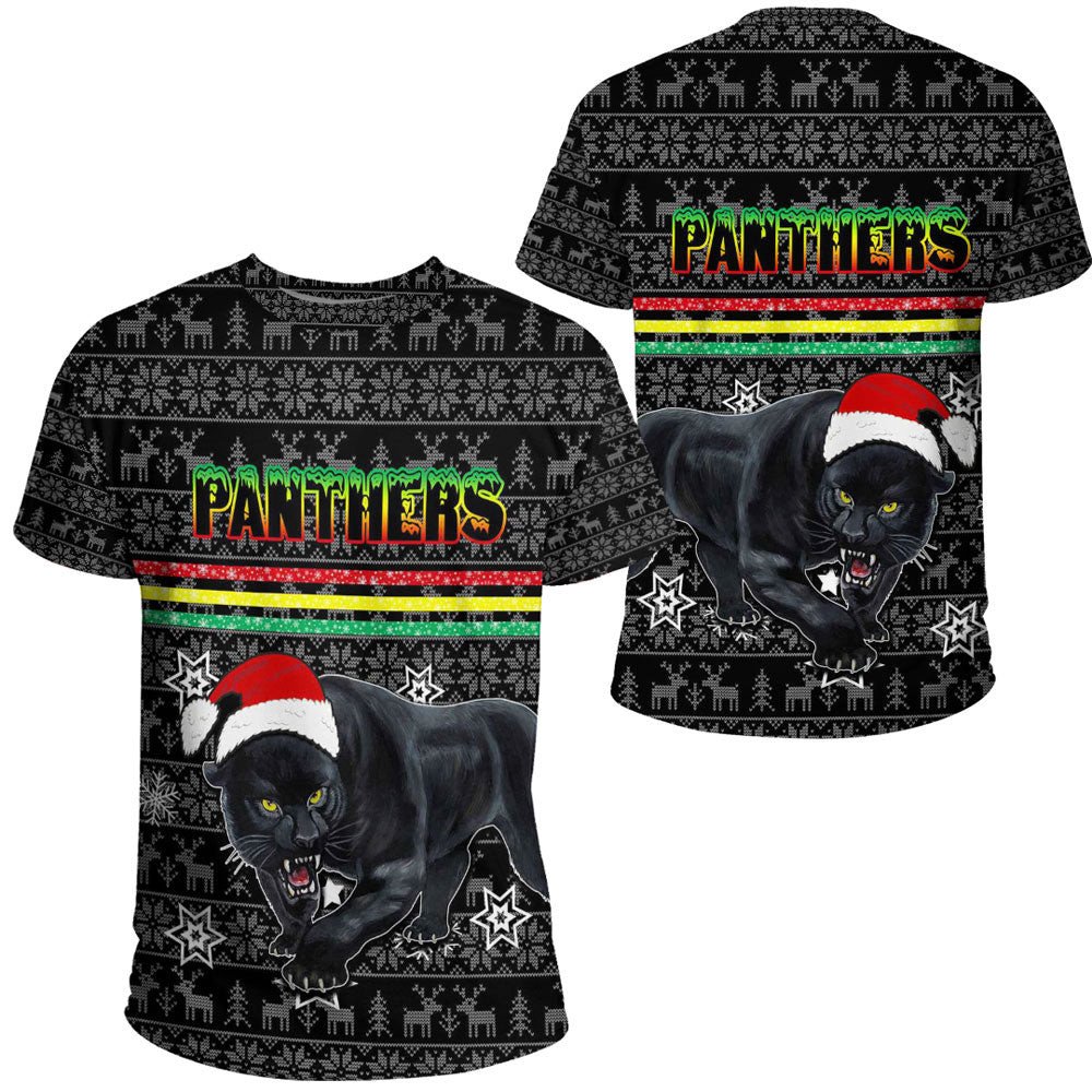 Vibe Hoodie Clothing - Penrith Panthers Christmas T-shirt - Vibe Hoodie Shop