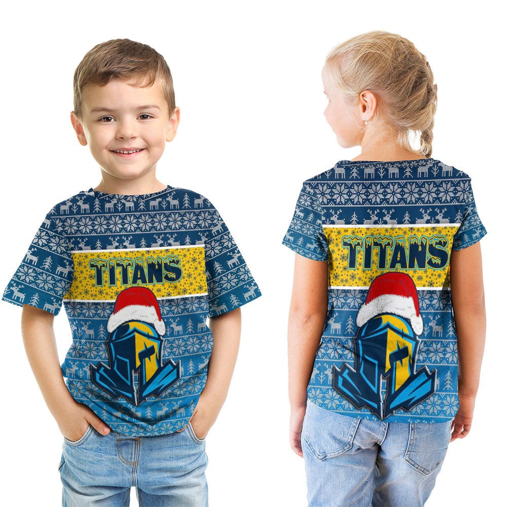 Vibe Hoodie Clothing - Gold Coast Titans Christmas T-shirt - Vibe Hoodie Shop