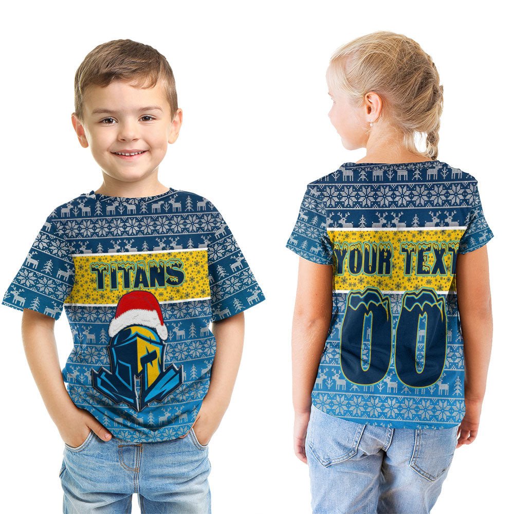 (Custom) Vibe Hoodie Clothing - Gold Coast Titans Christmas Aboriginal Tattoo T-shirt - Vibe Hoodie Shop