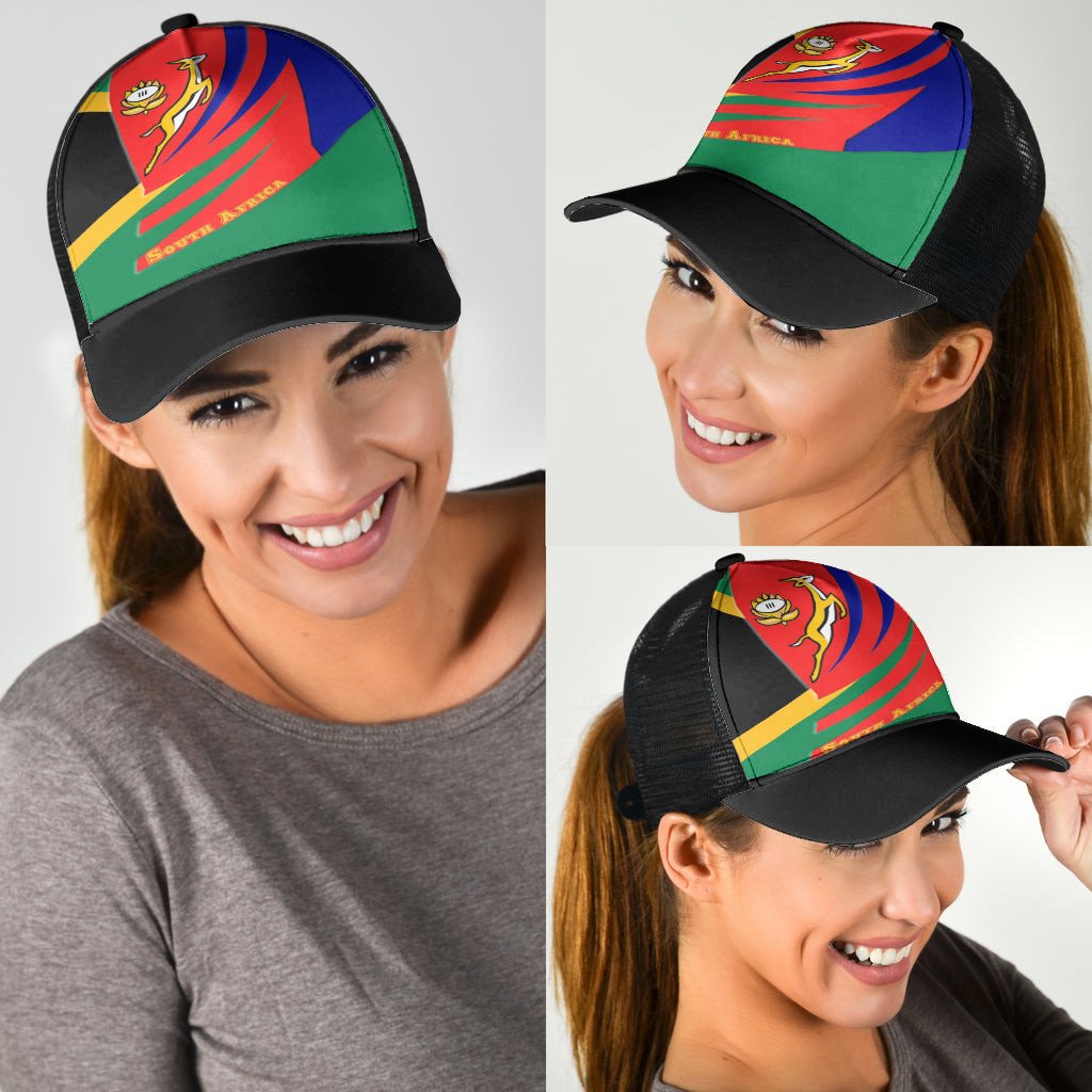 Vibe Hoodie Mesh Back Cap - South Africa National Rugby Union Team Mesh Back Cap - Vibe Hoodie Shop