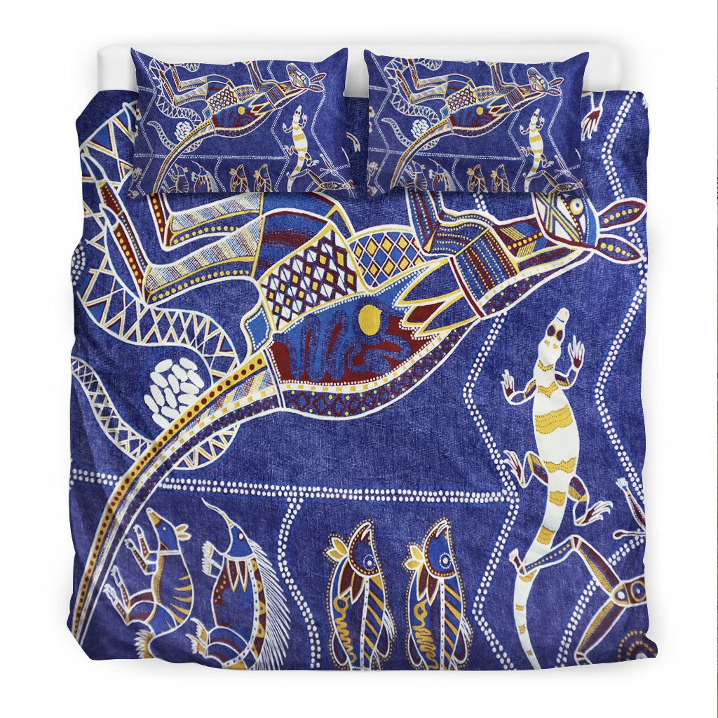 Aboriginal Bedding Set - Australian Animals - Vibe Hoodie Shop