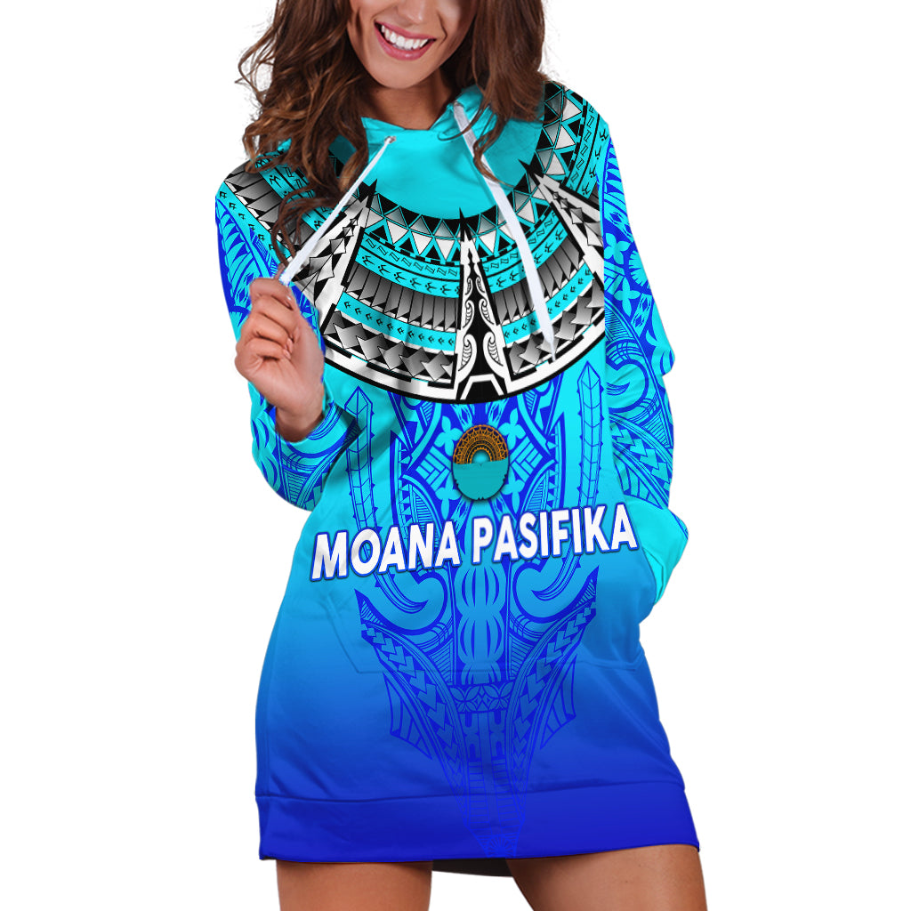 (Custom Personalised) Moana Pasifika Super Rugby Tapa Pacific Island Tapa Simple Hoodie Dress - Vibe Hoodie Shop