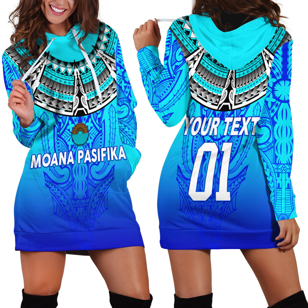 (Custom Personalised) Moana Pasifika Super Rugby Tapa Pacific Island Tapa Simple Hoodie Dress - Vibe Hoodie Shop