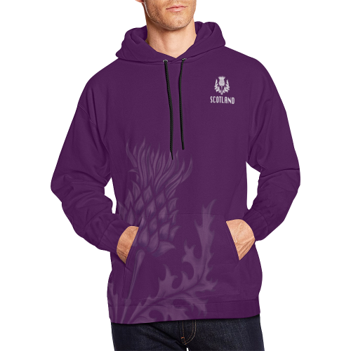 Scotland Hoodie - Unisex Purple Thistle - Vibe Hoodie Shop