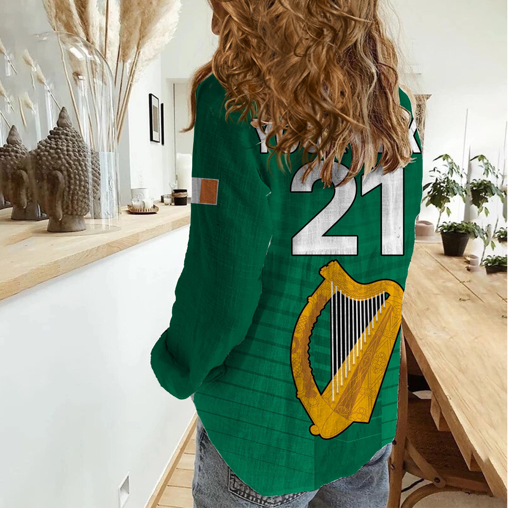 (Custom Personalised) Ireland Rugby 2023 Champions Guinness 6 Nations Women Casual Shirt - Vibe Hoodie Shop