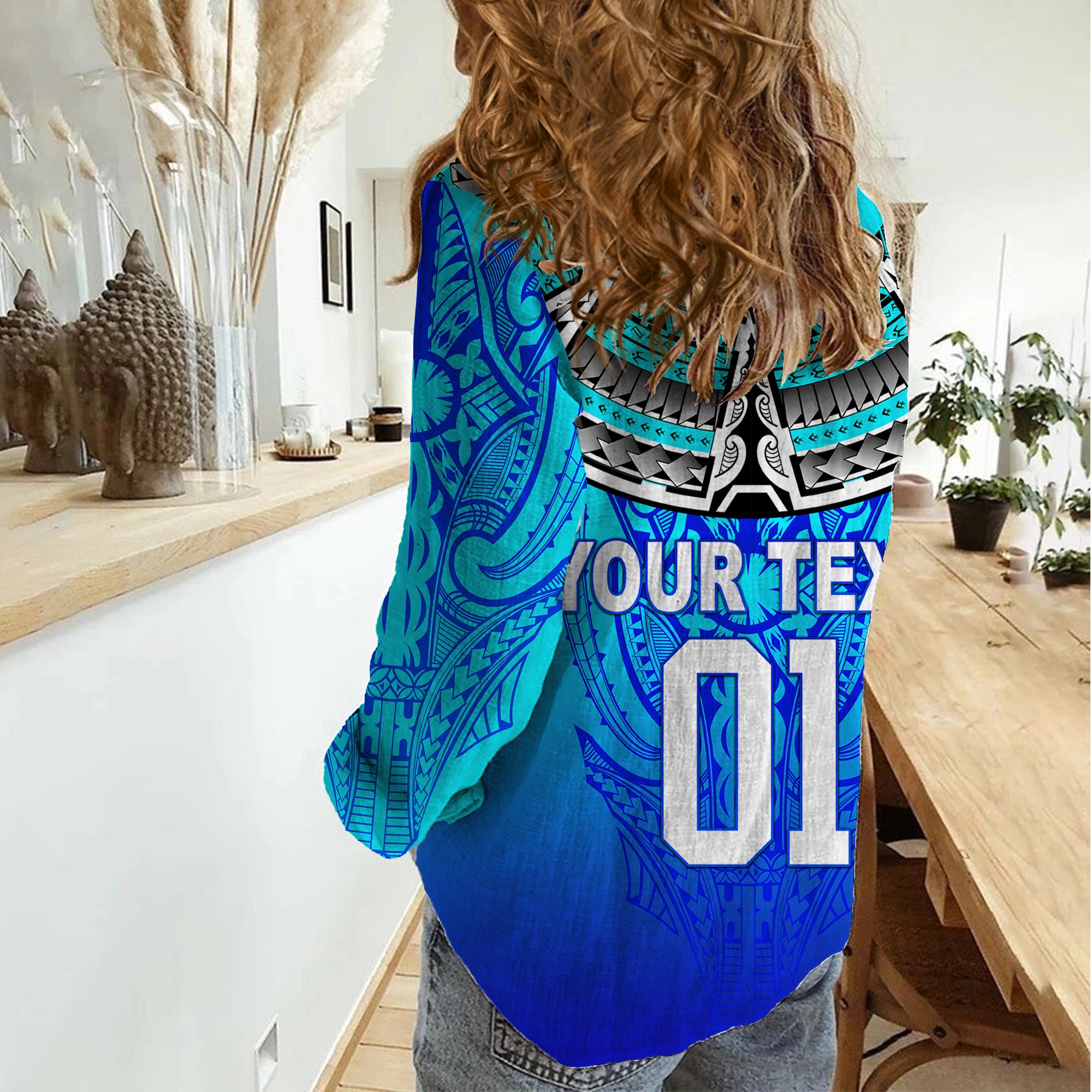 (Custom Personalised) Moana Pasifika Super Rugby Tapa Pacific Island Tapa Simple Women Casual Shirt - Vibe Hoodie Shop