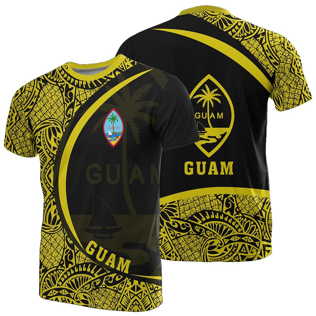 Guam Micronesia T shirt Yellow - Round Style - Vibe Hoodie Shop