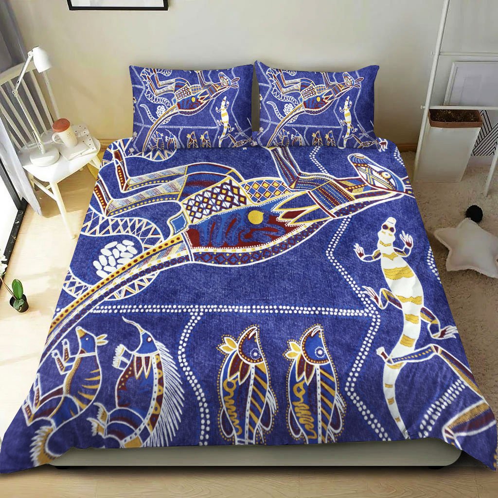 Aboriginal Bedding Set - Australian Animals - Vibe Hoodie Shop