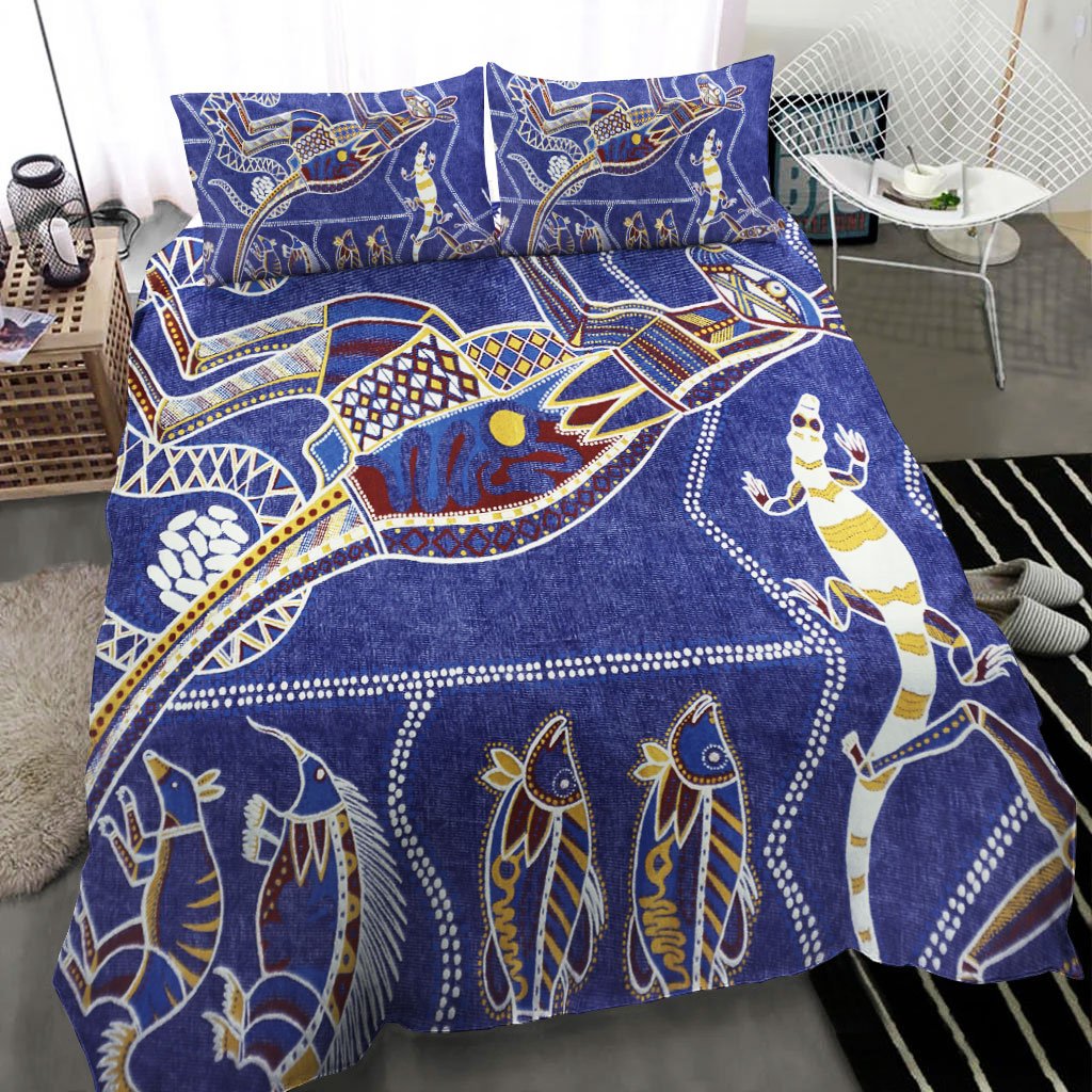 Aboriginal Bedding Set - Australian Animals - Vibe Hoodie Shop