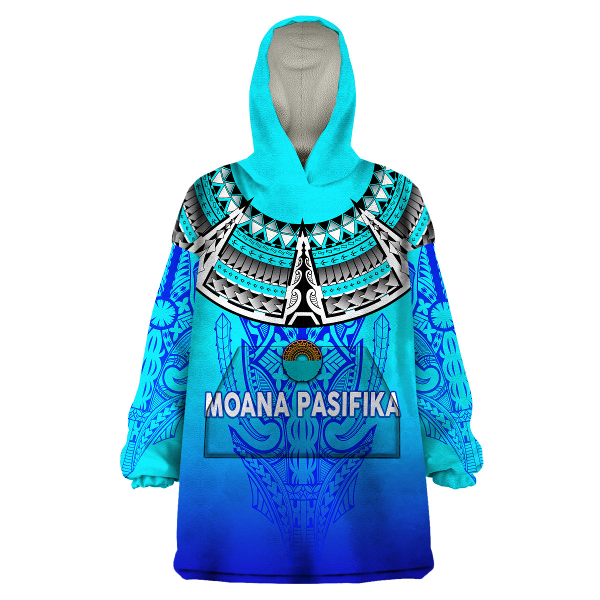 (Custom Personalised) Moana Pasifika Super Rugby Tapa Pacific Island Tapa Simple Wearable Blanket Hoodie - Vibe Hoodie Shop