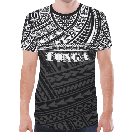 Tonga All Over Print T shirt - Black Version - Vibe Hoodie Shop