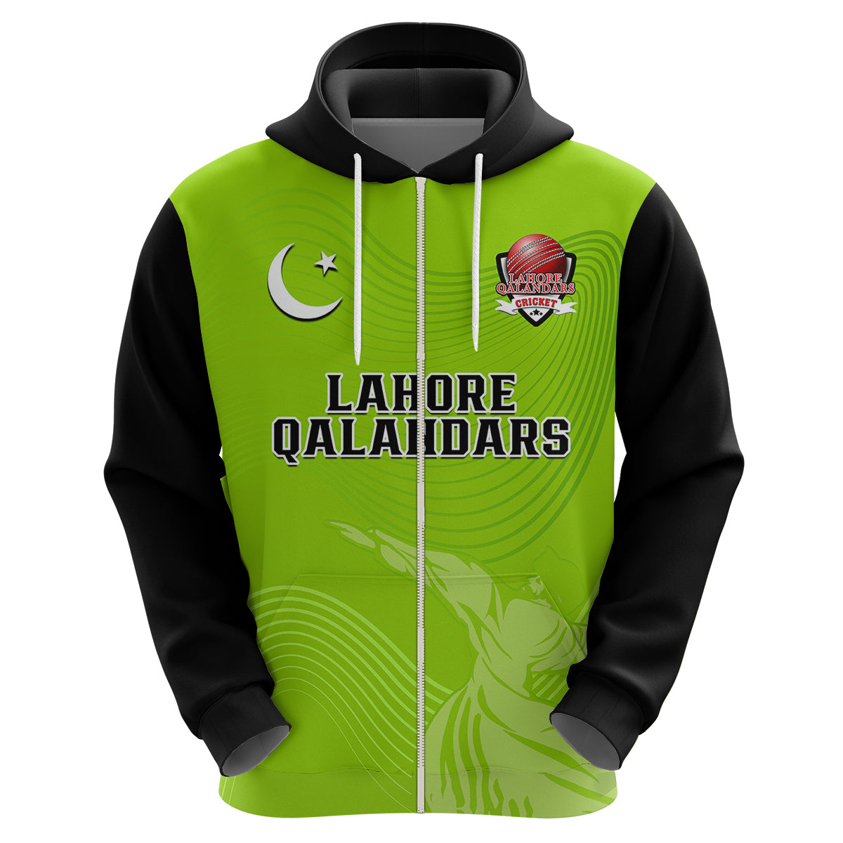 Lahore Qalandars Cricket Pakistan LQ 2023 Champions Lime Green Hoodie - Vibe Hoodie Shop