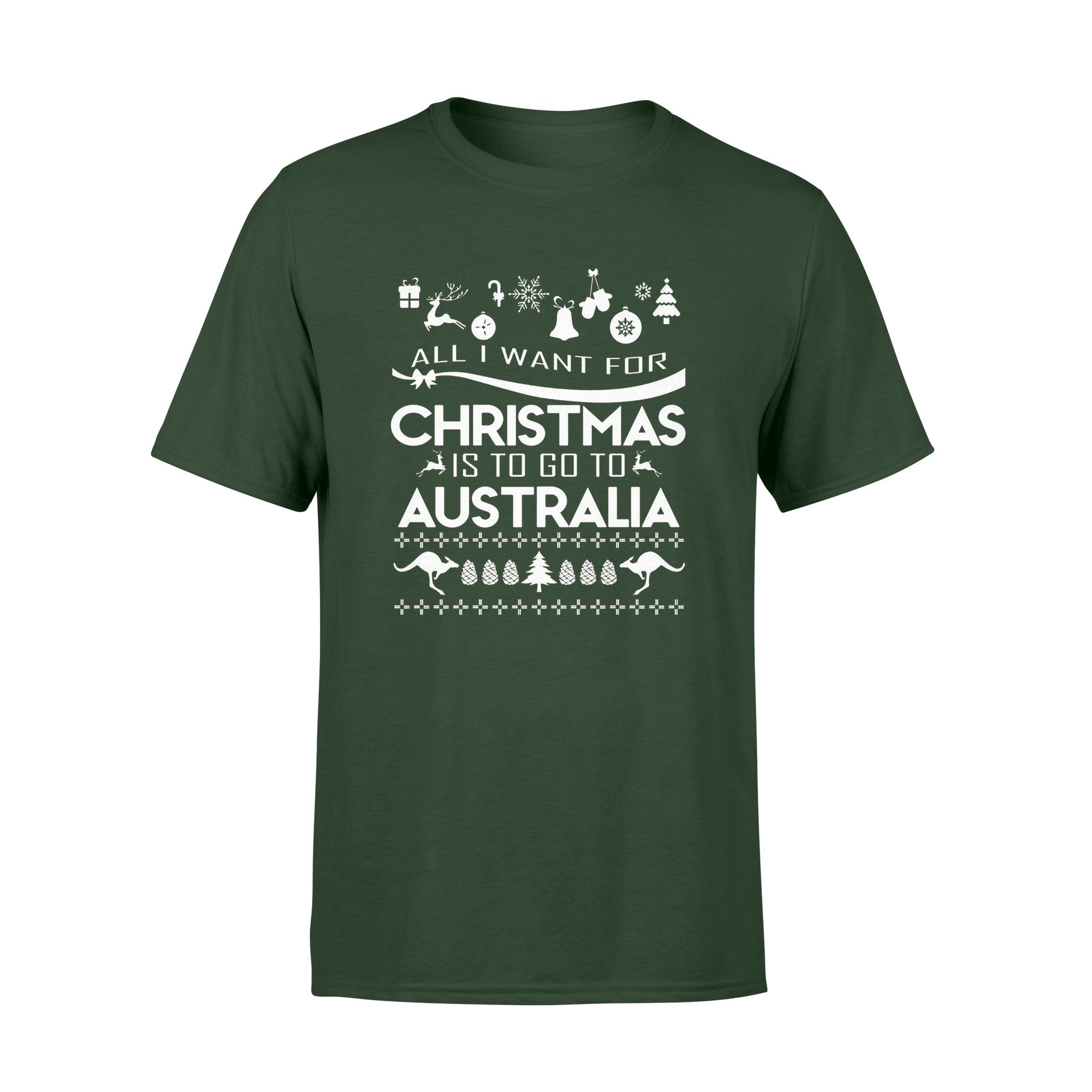 Australia Christmas T shirt - Kangaroo T shirt Patterns - Unisex - Vibe Hoodie Shop