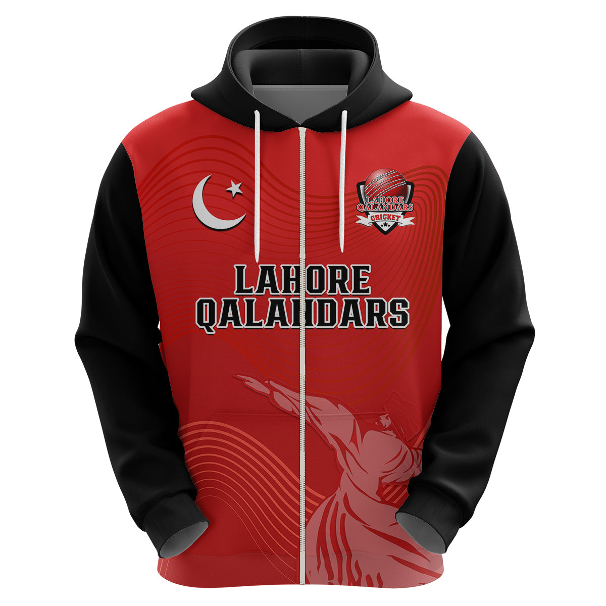 (Custom Text And Number) Lahore Qalandars Cricket Pakistan LQ 2023 Champions Red Hoodie - Vibe Hoodie Shop