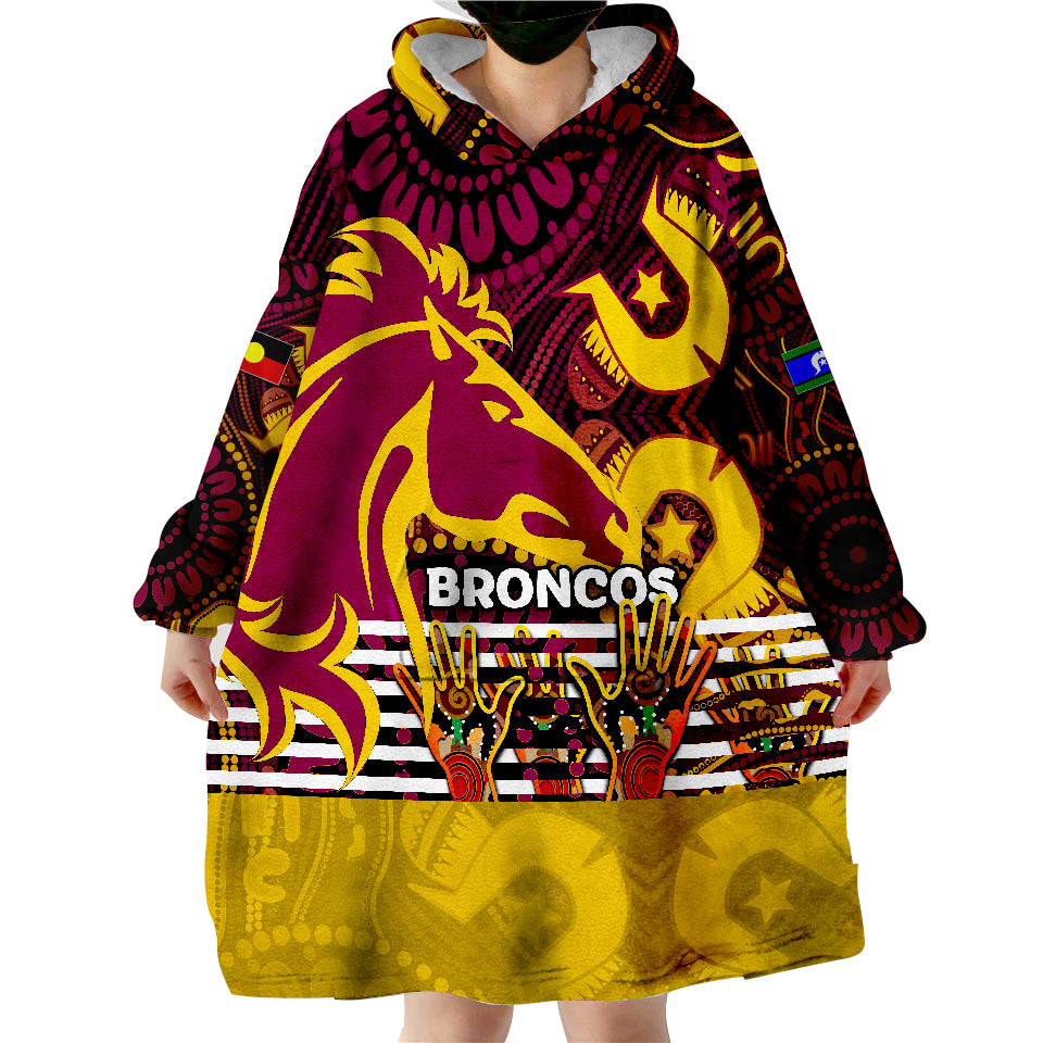 Broncos NAIDOC Wearable Blanket Hoodie - Vibe Hoodie Shop