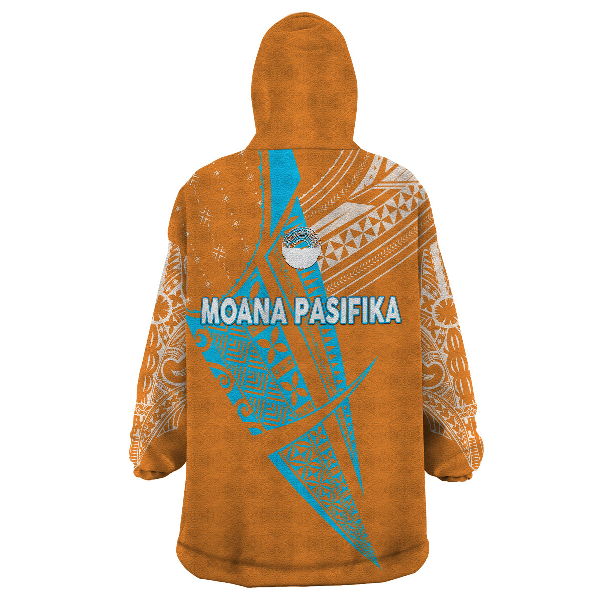 Moana Pasifika Super Rugby Tapa Pacific Island Original - Orange Wearable Blanket Hoodie - Vibe Hoodie Shop