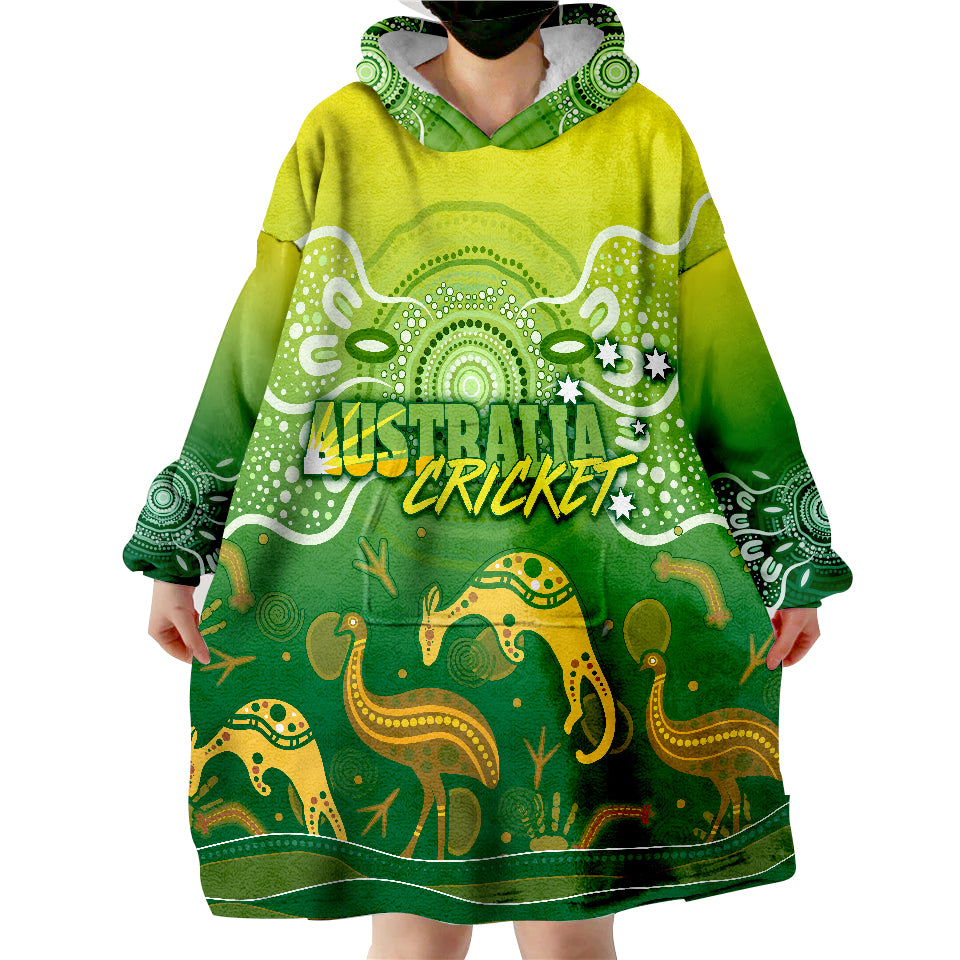 Australia Cricket Aboriginal T20 World Cup Wearable Blanket Hoodie - Vibe Hoodie Shop