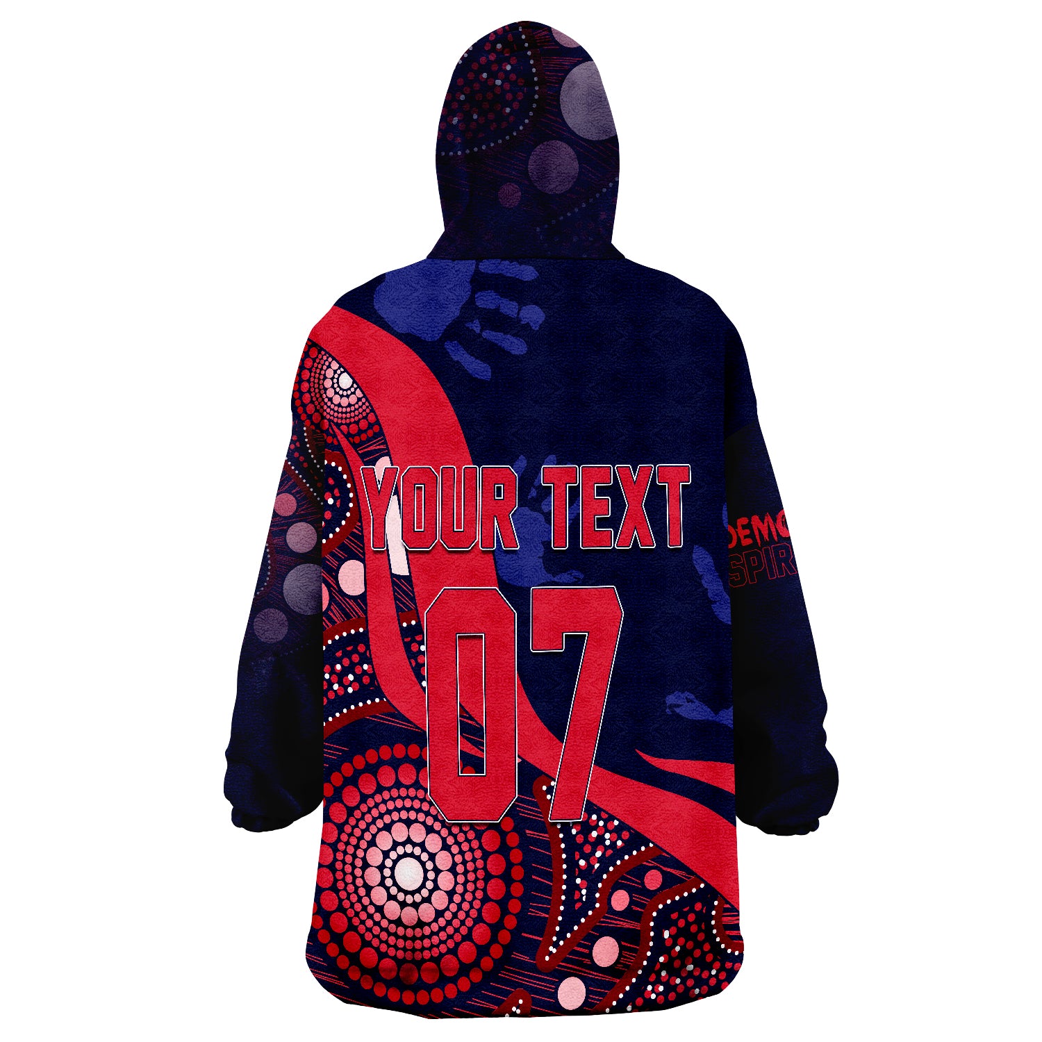 Personalised Melbourne Dees Aboriginal Demons Spirit Wearable Blanket Hoodie - Vibe Hoodie Shop