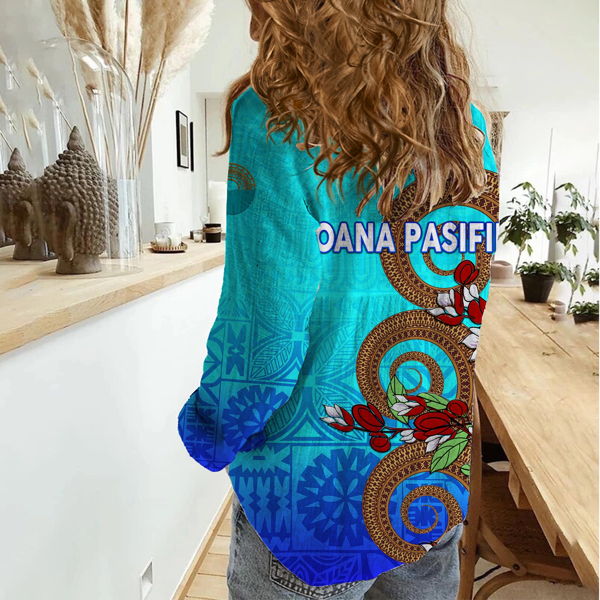 Moana Pasifika Super Rugby Tapa Pacific Island Tapa Tagimaucia Vibes Women Casual Shirt - Vibe Hoodie Shop