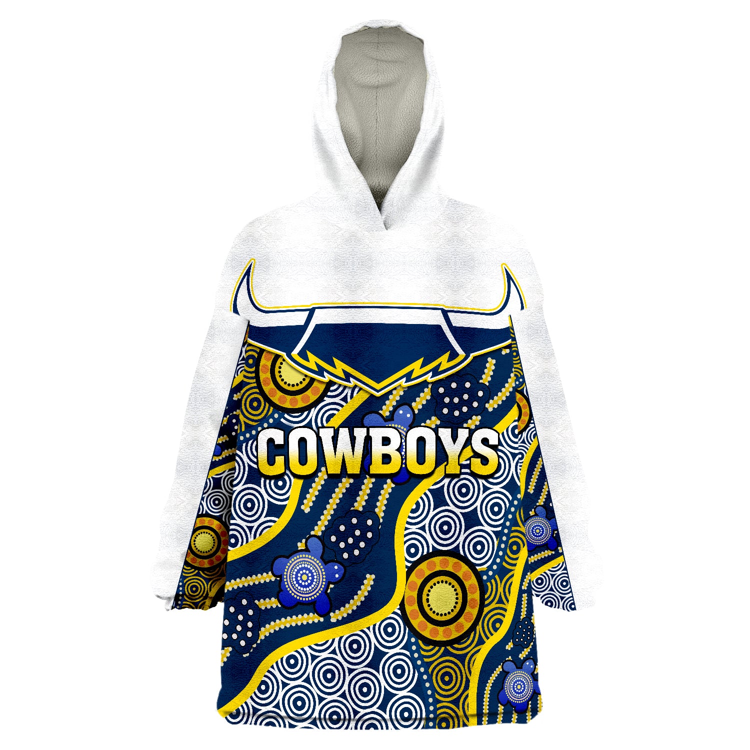 Cowboys North Queensland Indigenous Wearable Blanket Hoodie - Vibe Hoodie Shop