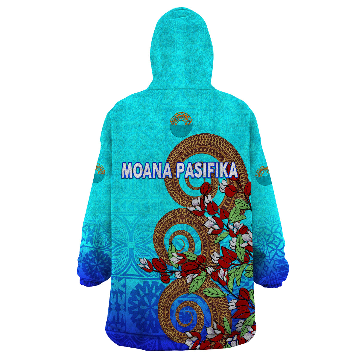 Moana Pasifika Super Rugby Tapa Pacific Island Tapa Tagimaucia Vibes Wearable Blanket Hoodie - Vibe Hoodie Shop